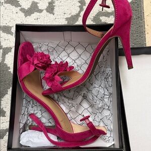 Material Girl Fuchsia Floral Heels